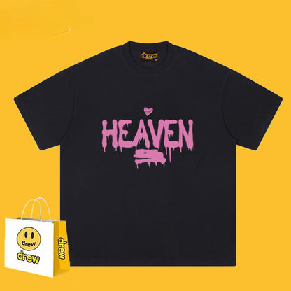 Drew T-shirts Smiley Face Letter Printing