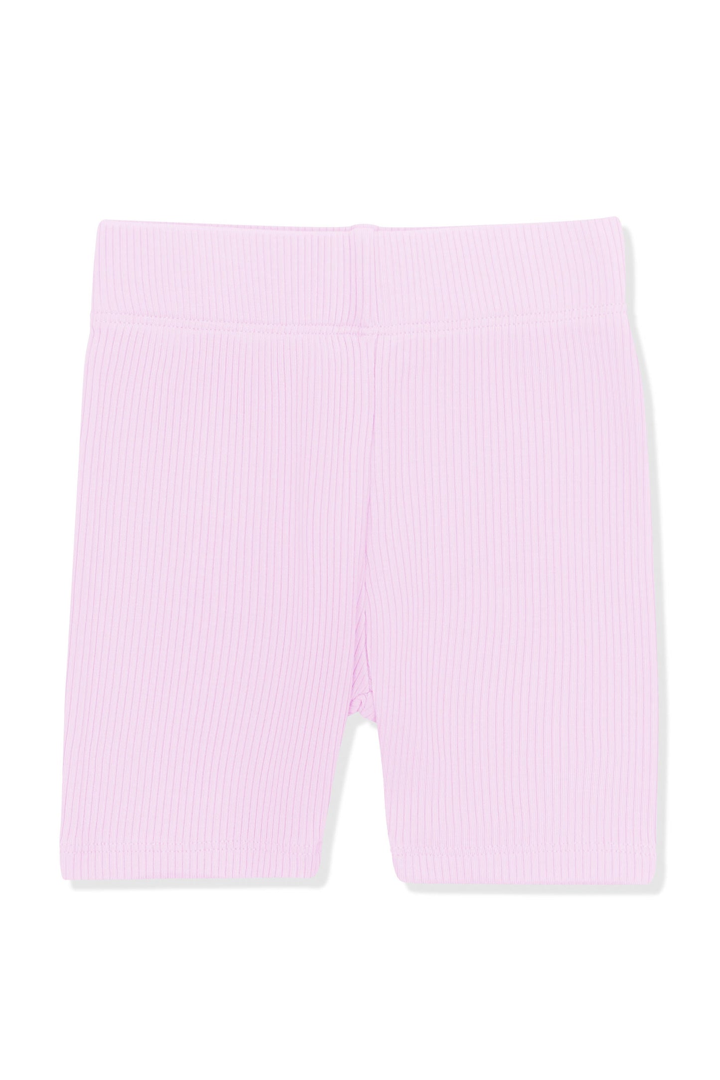 Ribbed Toddler Biker Shorts in Thistle
