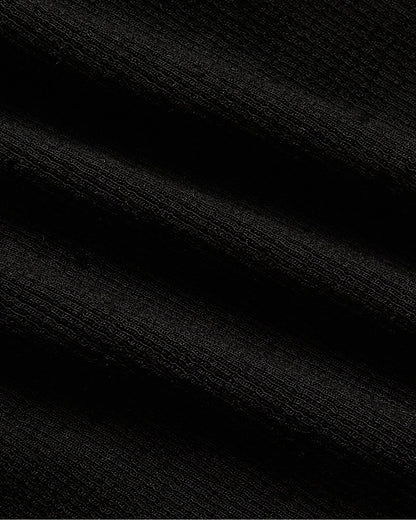 Womens Black Ribbed Long Sleeve Scoop Neck Tee 3-Pack