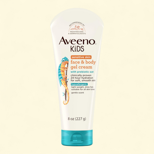 Aveeno Kids Face and Body Gel Cream Lotion, 8 oz