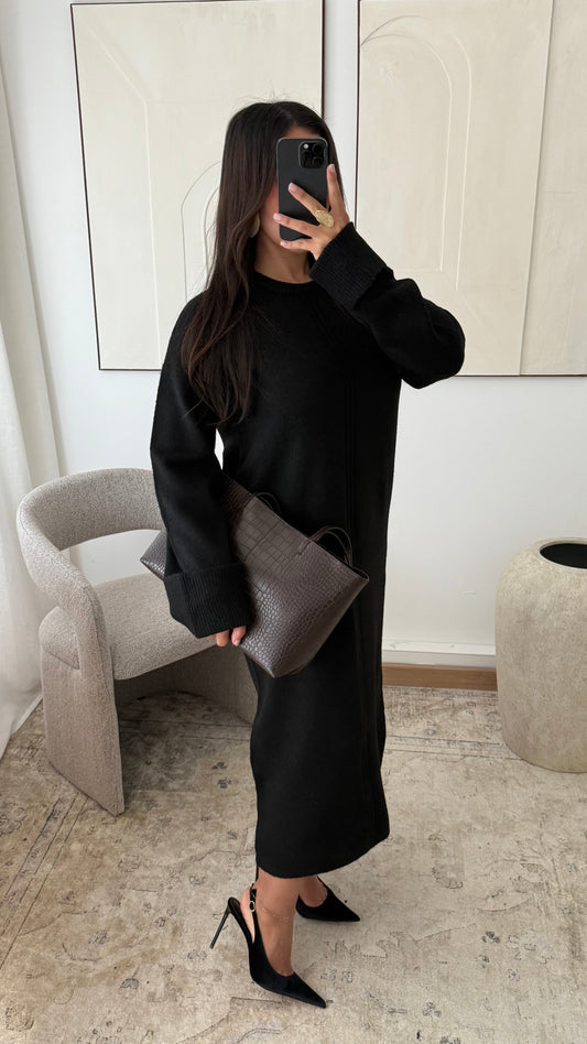 Robe pull épaisse I Noir