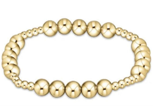 Enewton Classic Blissful Pattern 3mm Gold Bead Bracelet - 6mm