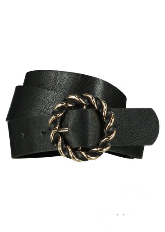 Danila Black Twisted Buckle Belt