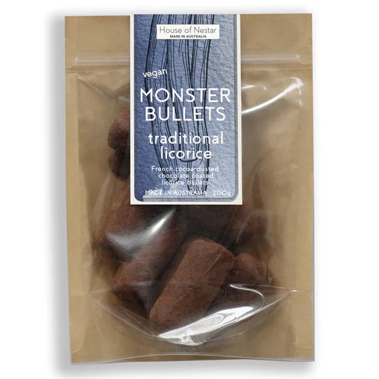 House of Nestar Monster Vegan Traditional Licorice Cocoa Dusted 200g
