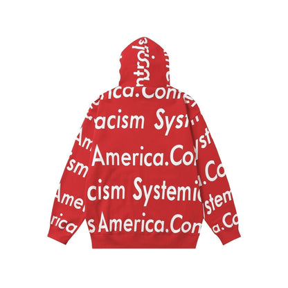 Denim Tears Hoodie Alphabet Cardigan Hooded Sweater