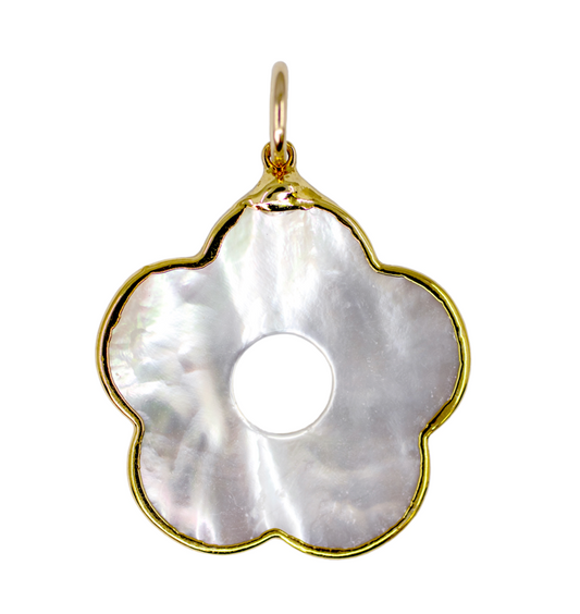 Cristina V. Mother of Pearl Pansy Charm