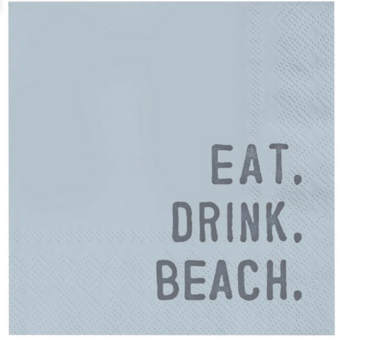 Eat, Drink, Beach Cocktail Napkins