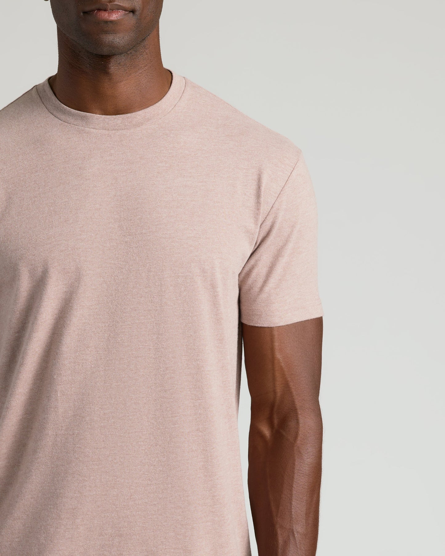 Light Heather Slate Mauve Classic Crew Neck