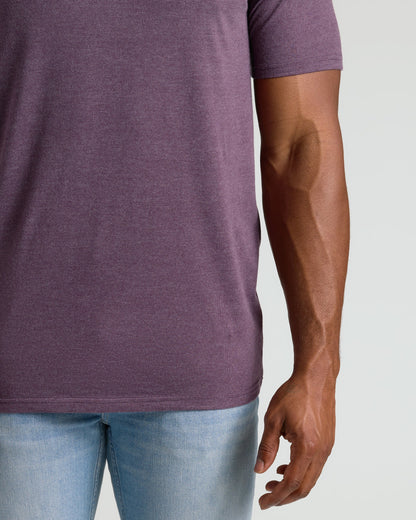 Dark Heather Plum Tall Classic V-Neck