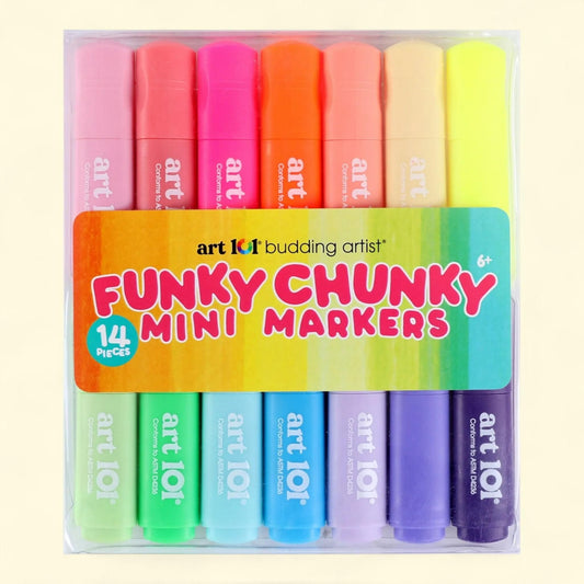 Art 101 Creative Tools Funky Chunky Mini Markers,  Coloring Set,  Size: Children to Adults.
