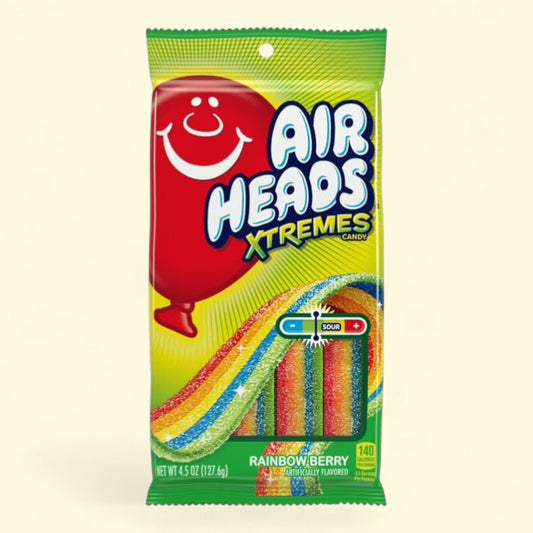 Airheads Xtremes Belts Candy, Rainbow Berry, 4.5 oz