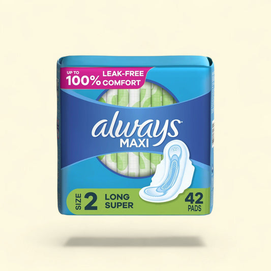 Always Maxi Pads, Size 2, Long Super Absorbency, 42 CT