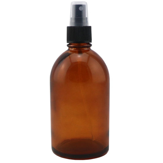 Amber Glass Bottle with Black Atomiser - 250ml