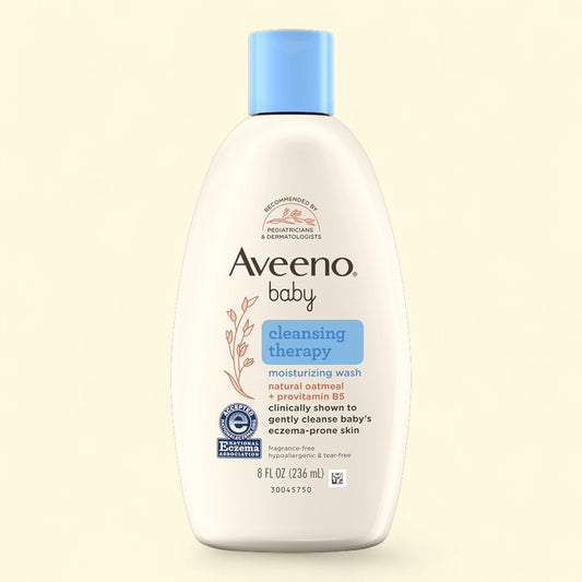 Aveeno Baby Cleansing Therapy Moisturizing Bath Body Wash, Oatmeal, 8 oz