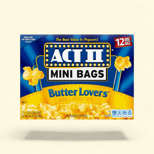 Act II Butter Lovers Microwave Popcorn, 1.19 oz., 12-Count Bags