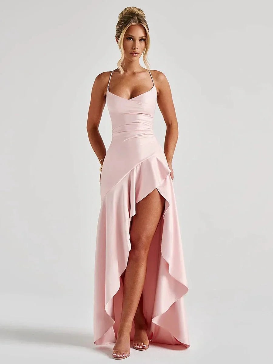 Bethany Backless Ruffles Irregular Dress Summer