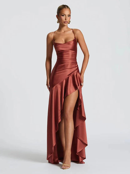 Bethany Backless Ruffles Irregular Dress Summer