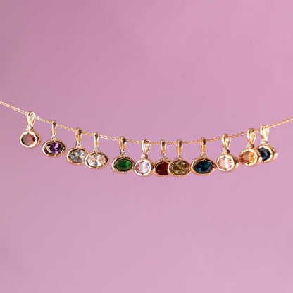 November Oval Birthstone Charm