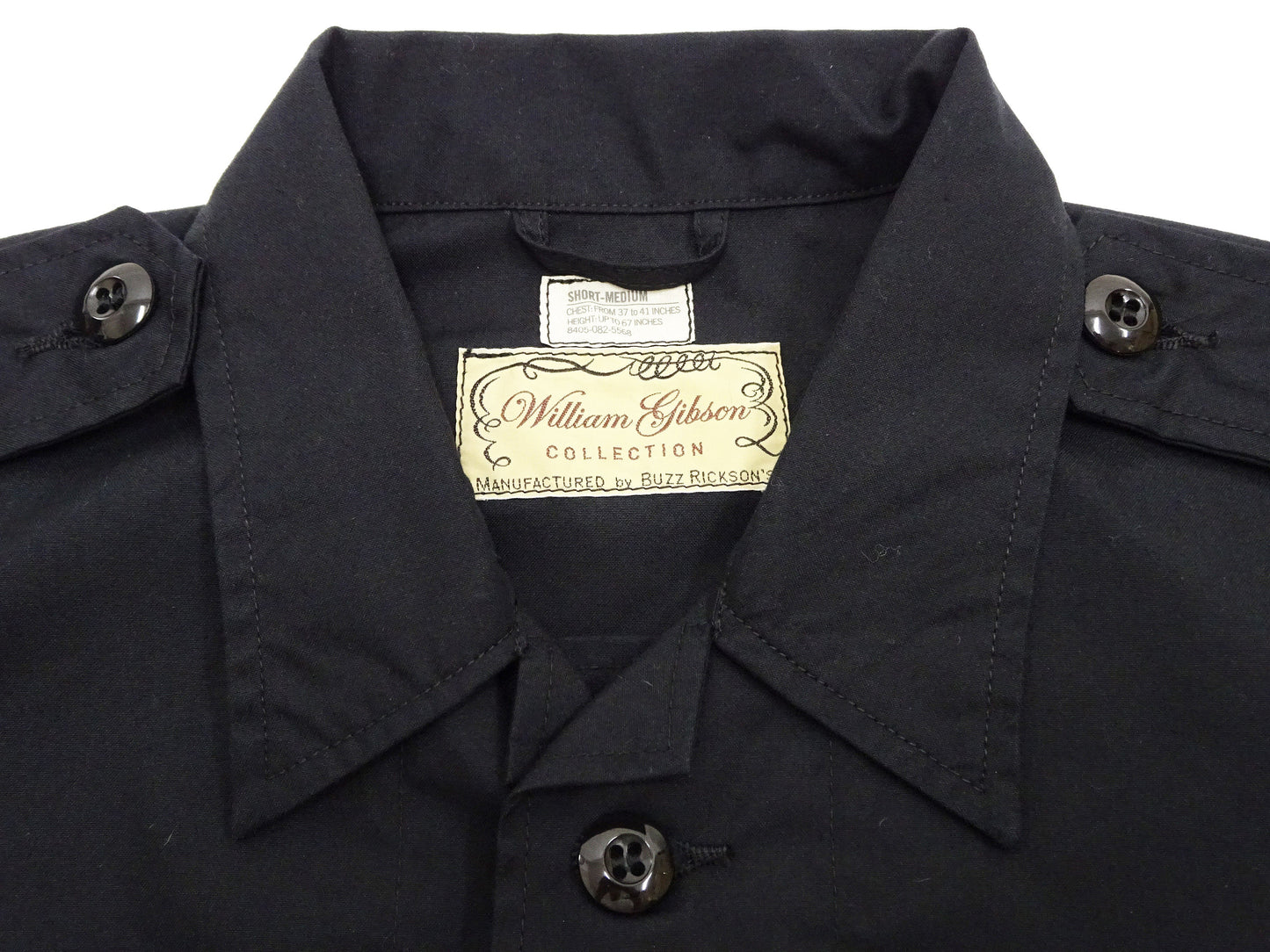 Buzz Rickson Black Tropical Jacket Men's William Gibson Collection US Vietnam War Jungle Fatigue Jacket BR14975