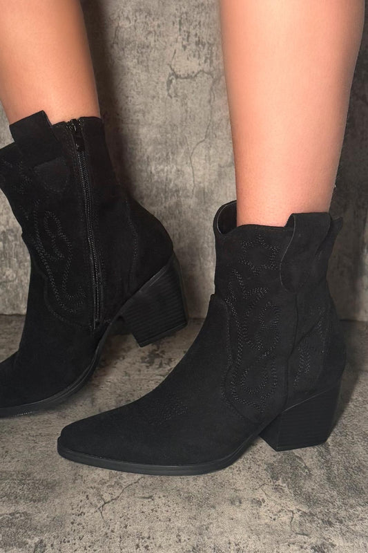 Cowboy Ankle Boots Black
