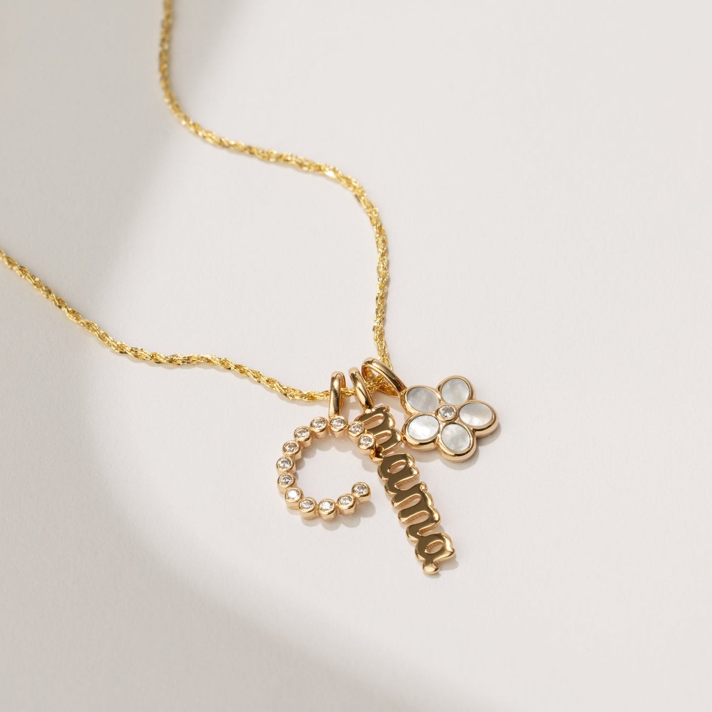 CZ Poppy Initial G Charm