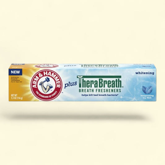 ARM & HAMMER Toothpaste Plus Therabreath, Invigorating Icy Mint, 5.5 oz
