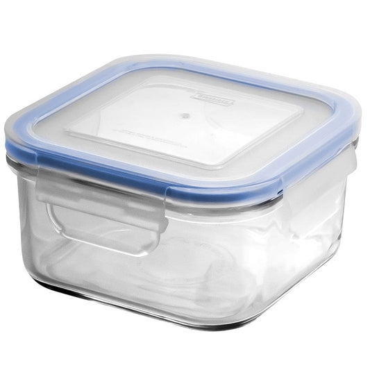 Glasslock Glass Food Storage Container 850ml Square|Freezer Safe Blue Seal