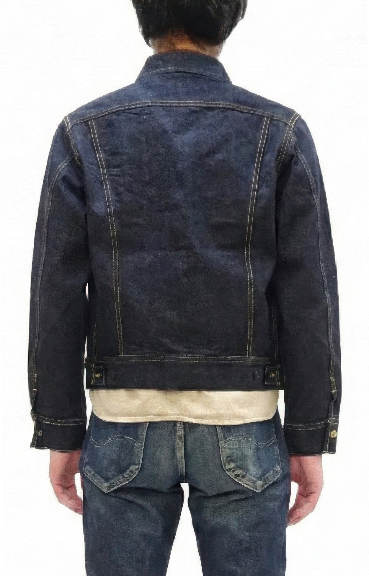 Lee 101J Rider Jacket Men's Denim Jacket 14.4 oz Left-Hand Twill - Lee Japan Reproduction (LM8100-500 Deep Indogo One-Wash)
