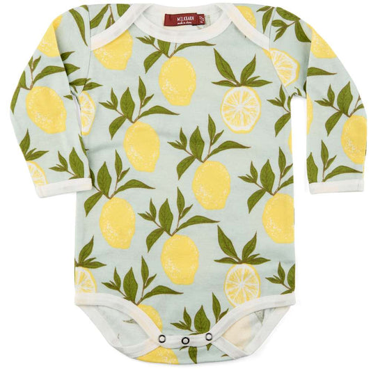 Milkbarn Lemon Long Sleeve Cotton Onesie