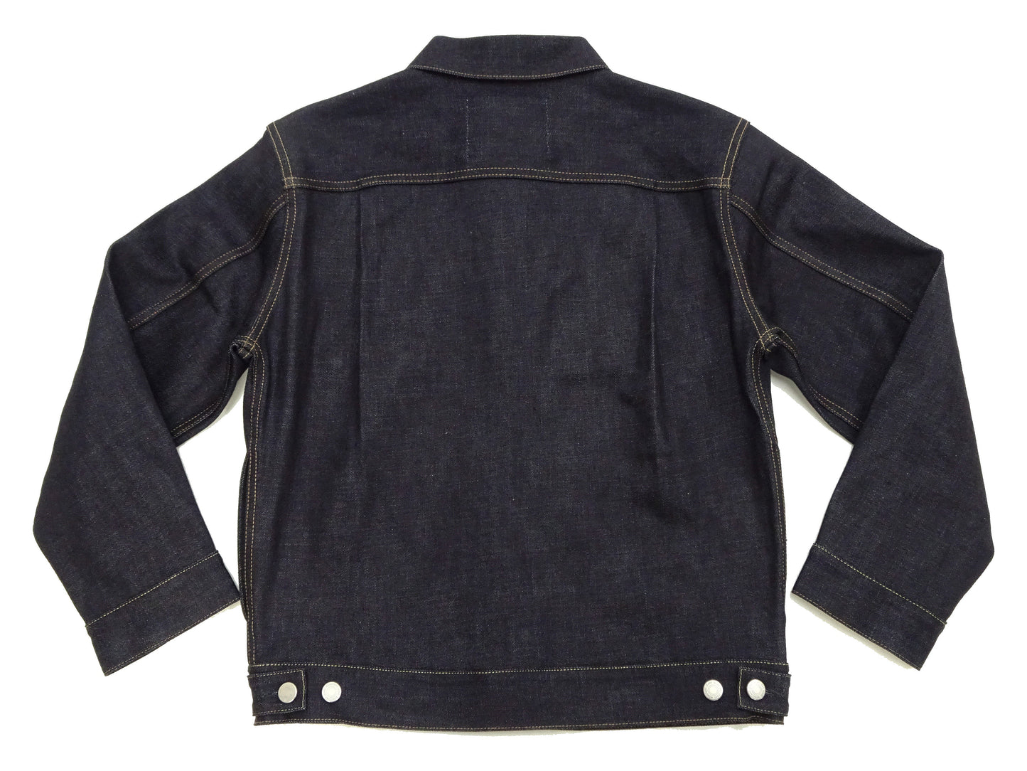 Momotaro Jeans Denim Jacket #002 Men's 1953 Type 2 Style 14.7oz. Zimbabwean Cotton Deep Indigo Denim Jean Jacket MMGJ0002 Sanforized, Unwashed Finish