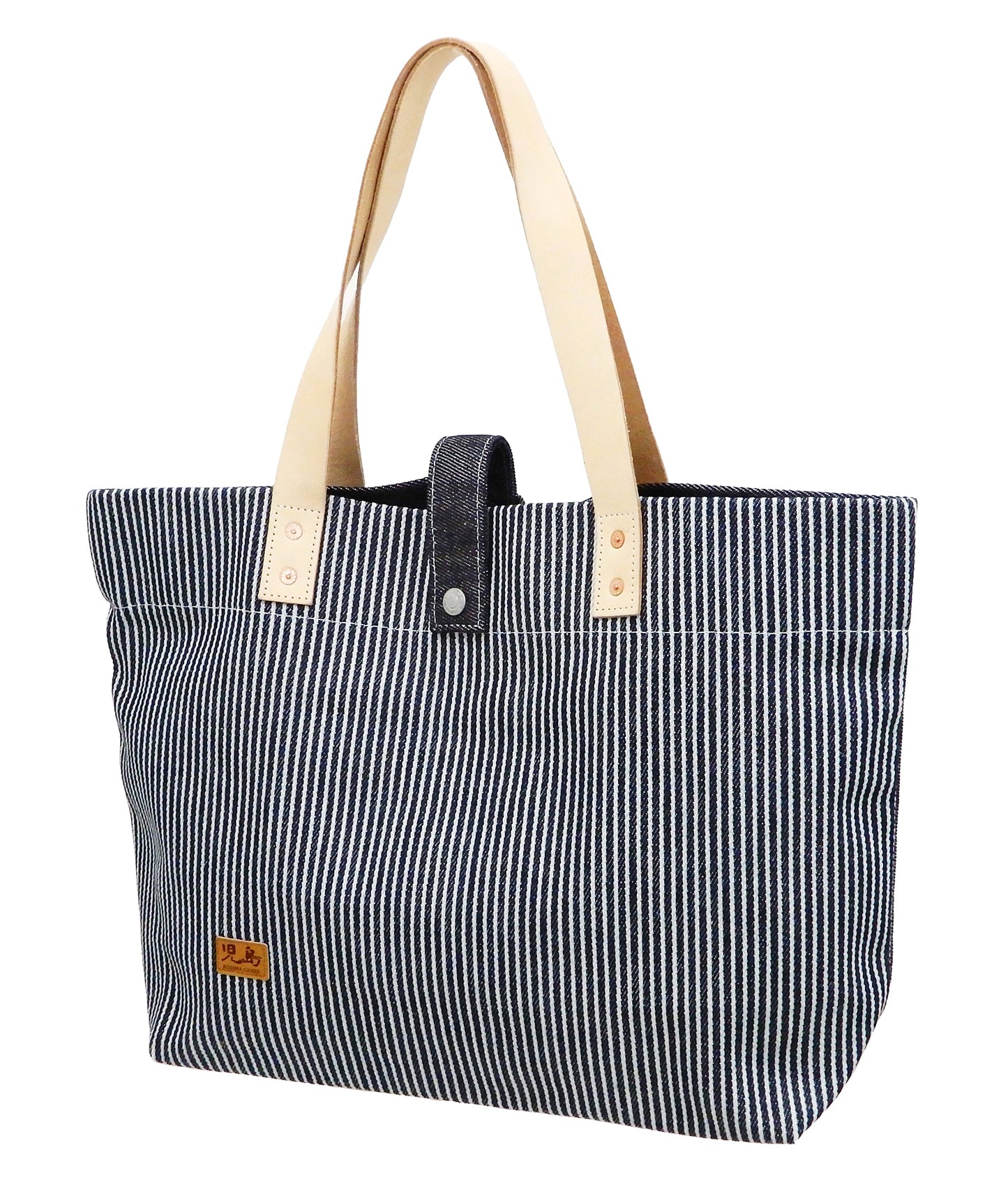 Kojima Genes Bag Men's Casual Two Tone Hickory and Denim Bicolor Tote Bag rnb9024 RNB-9024