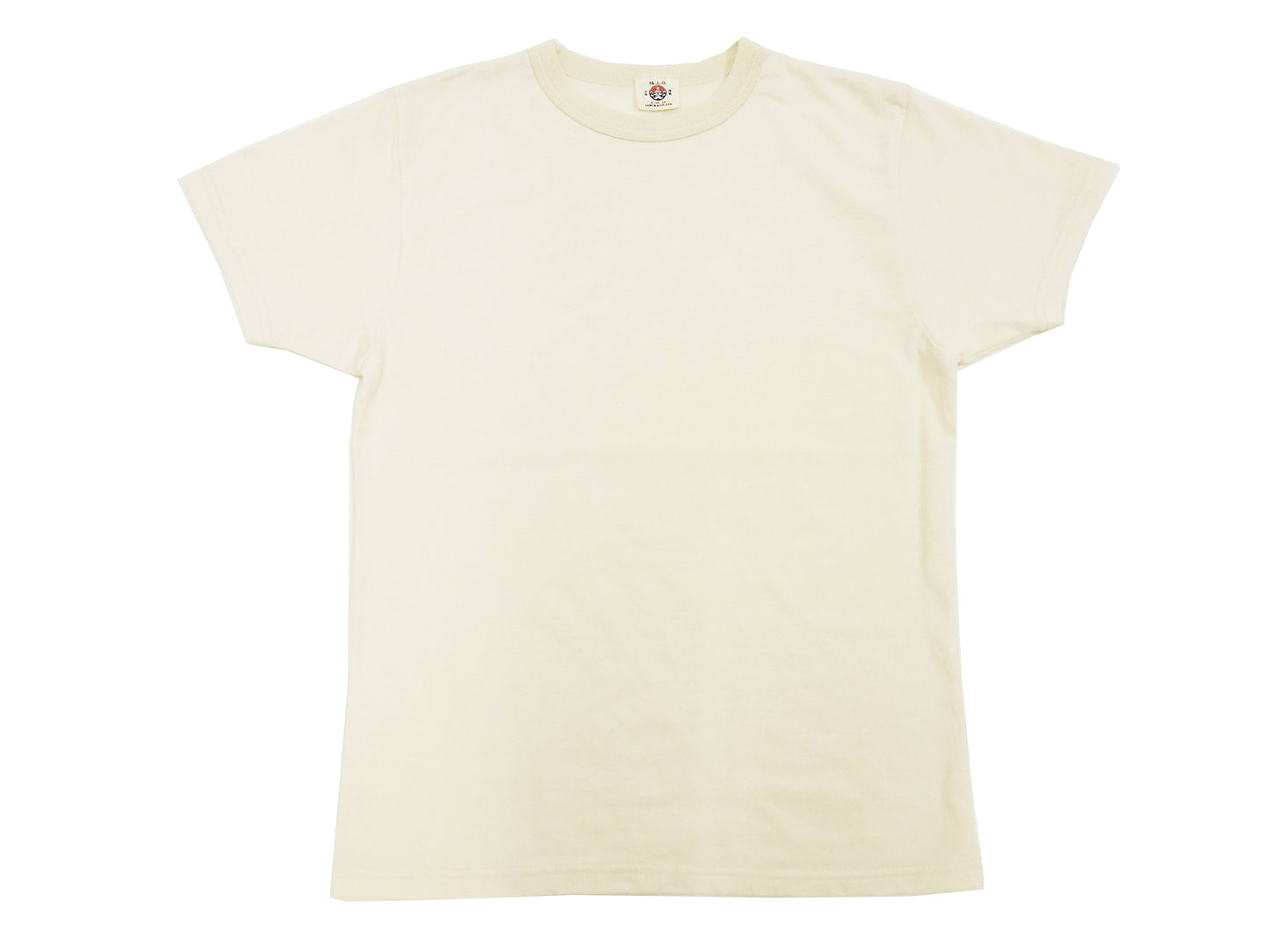 Samurai Jeans T-shirt Men's Plain Short Sleeve French Terry Fabric Tee Inlay Loopwheele T-Shirt SJST24-RIM Faded-Ivory