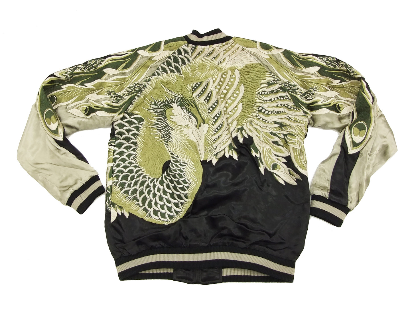 Hanatabi Gakudan Men's Japanese Souvenir Jacket Japanese Phoenix Sukajan Script SSJ-016