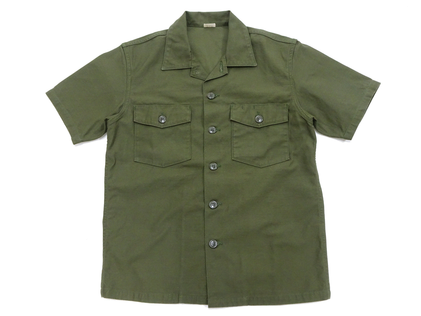 TOYS McCOY Men's Short-Sleeve Shirt - Reproduction of the U.S. Army OG-107 Utility Shirt (Modified Short-Sleeve Version) TMS2505 Olive